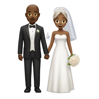 two people getting married  sticker