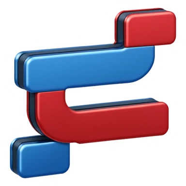 two Magnet Attraction which is in blue and red color in a u shape  sticker