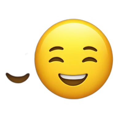 Emoji smiling at another emoji sticker