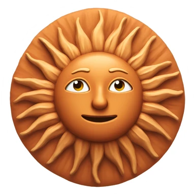 Terracotta sun sticker