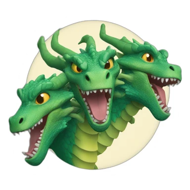 Three headed dragon loving sticker