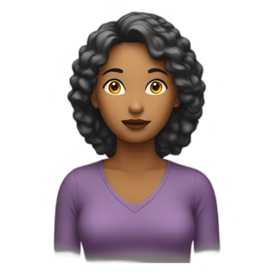 woman thinking sticker