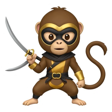 Super ninja monkey sticker