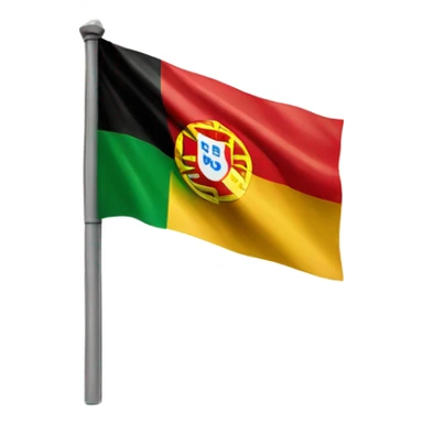 Portuguese flag turning into german flag sticker
