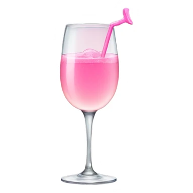 Pink drink inside champagne glass sticker