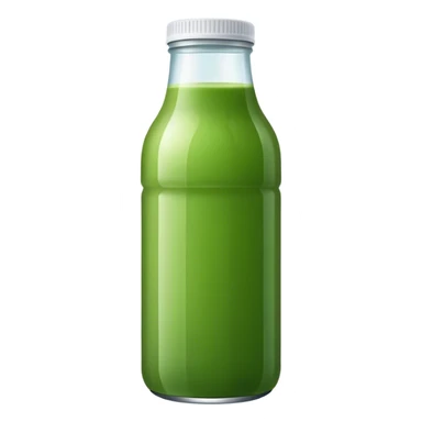 Bottle green juice sticker