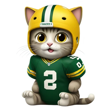 Packers fan cat  sticker