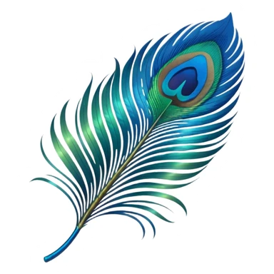 Small peocok feather as emoji sticker