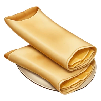 Simplest possible crepe or pancake with flat colors sticker