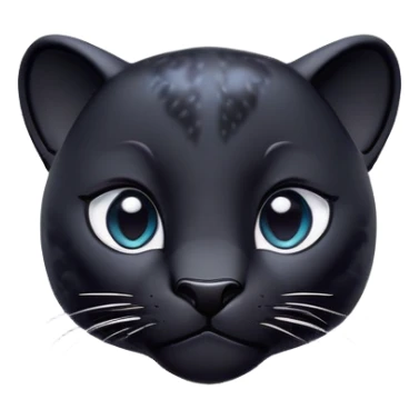 cinematic-cute-panther-portrait-emoji,-head-tilted-playfully-and-inquisitively,-with-a-smooth,-streamlined-form-accentuated-by-a-subtle-sheen-and-round,-sparkling-eyes-filled-with-charm,-simplified-yet-irresistibly-adorable-features sticker