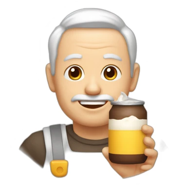 Père avec une brique de lait sticker