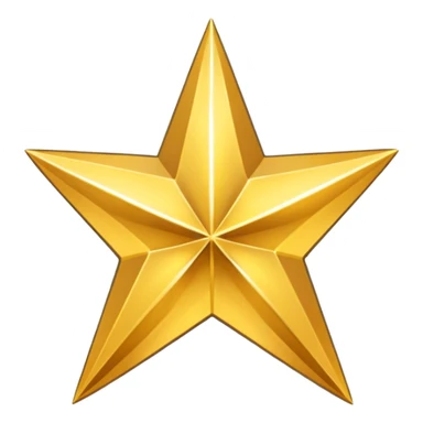 golden quadrangular star sticker
