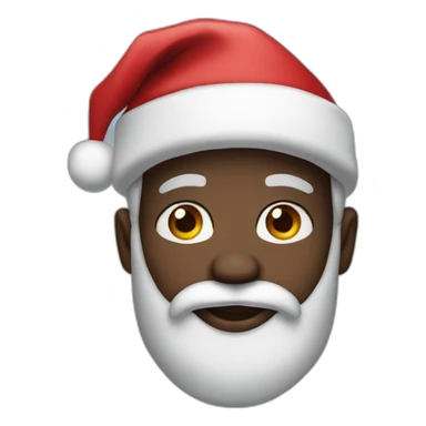 black santa with and blu eyes sticker