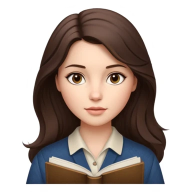 Cinematic Realistic Journal Portrait, depicted with lifelike skin texture, subtle rosy undertones, and soft natural lighting that enhances the gentle contours of her face. Her intricately detailed brunette hair is elegantly styled , sticker