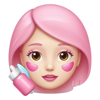 Skin care with pink pastel colors sticker
