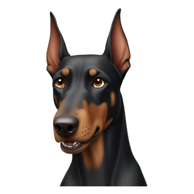 one doberman with one wolf  sticker
