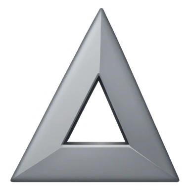 gray triangle parallel to the left, 60 degrees inclined, plain sticker