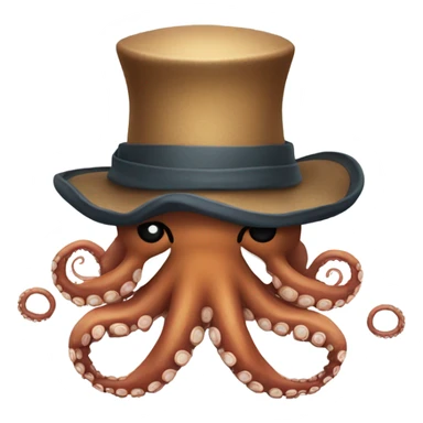 Octopus wearing a hat sticker