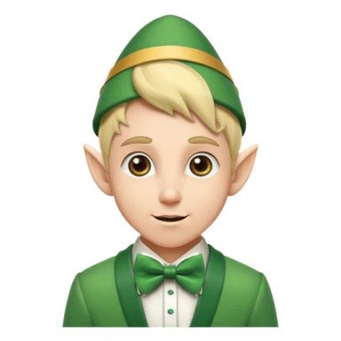 elf with bow tie sticker