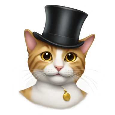 cat with tophat sticker