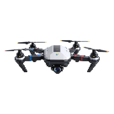 Ukrainian drone with a futuristic design sticker