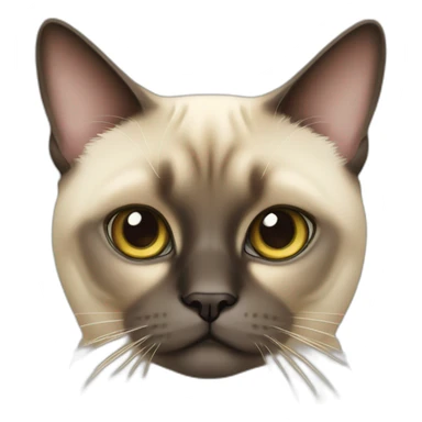 fat siamese cat with strabismus sticker