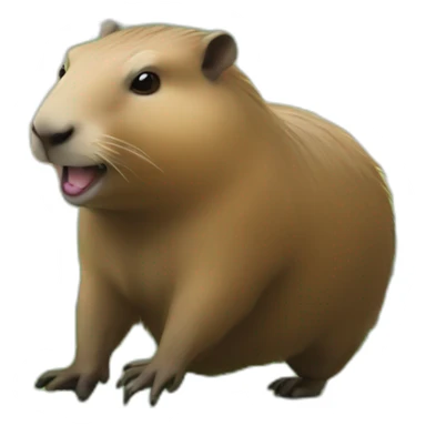 A capybara playing football table sticker