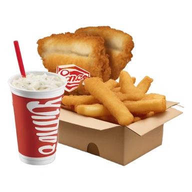 raising canes box combo with soda sticker