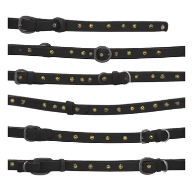 Leather black dog collar sticker