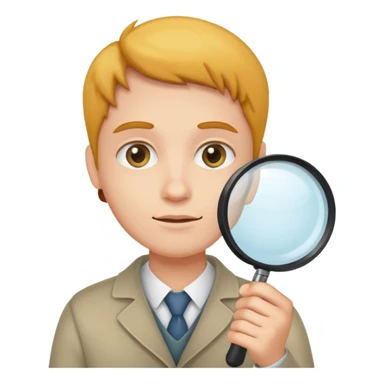 persona con lupa  sticker