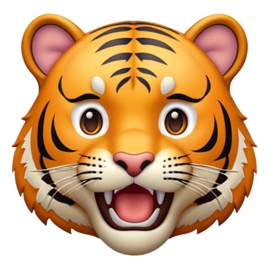 tiger face Poggers meme with surprised open mouth for Twitch emote sticker