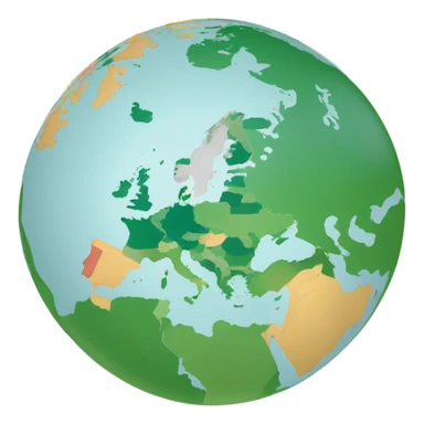 Create an image of a globe with Europe. sticker