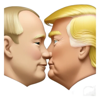 trump-and-putin-kissing,-lgbtq+ friendly, positivity, inclusiveness sticker