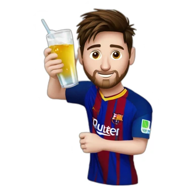 Leo Messi drinking argentinean Mate drink sticker