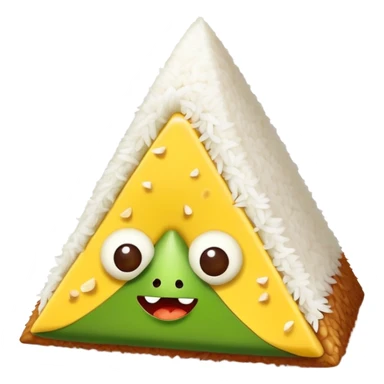 Nasi lemak triangle creature  sticker