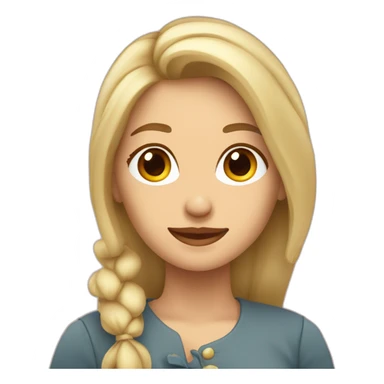 Mujer rubia con coleta Pamplona estilo kukusumuxu sticker