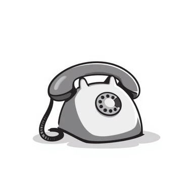 hand-drawn doodle of a telephone sticker