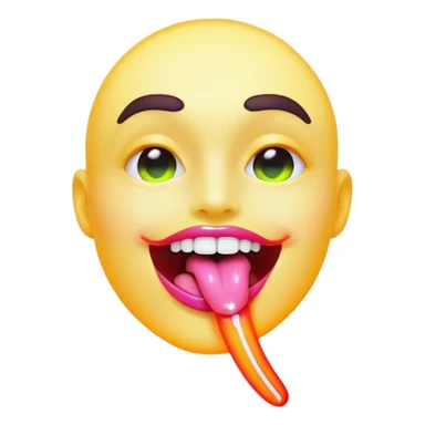 cyberpunk style neon shows tongue sticker