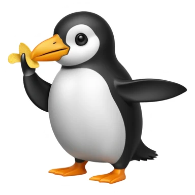 Cips yiyen penguen sticker