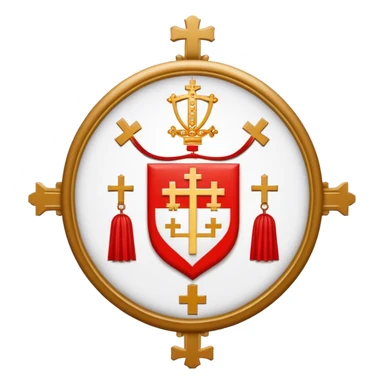 Pope's emblem red and white sticker