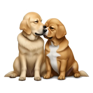 Joe Biden & Donald Trump as dogs kissing  sticker