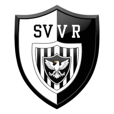 Football club Miros De Cer SV Angers logo, black and white striped shield with 1919 year, sports team emblem sticker