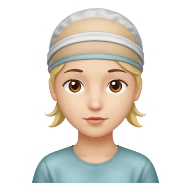 person wearing a hairnet sticker