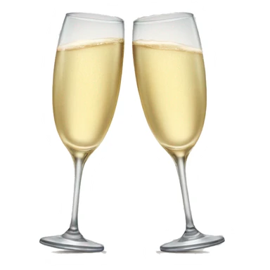 Two glasses of champagne cheering sticker