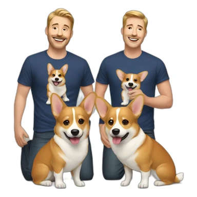 Gay-couple-whith-a-corgi sticker