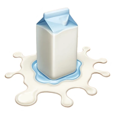 fallen over glass of milk spill on floor sticker