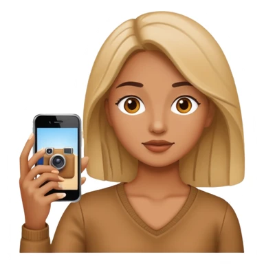 woman photographing something with an iPhone sticker