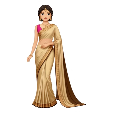 sleeveless saree without the girl sticker
