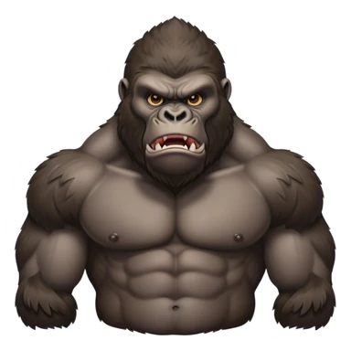 A buff mad gorilla  sticker