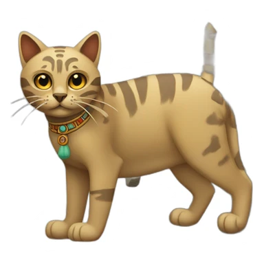 mayan cat hieroglyph sticker